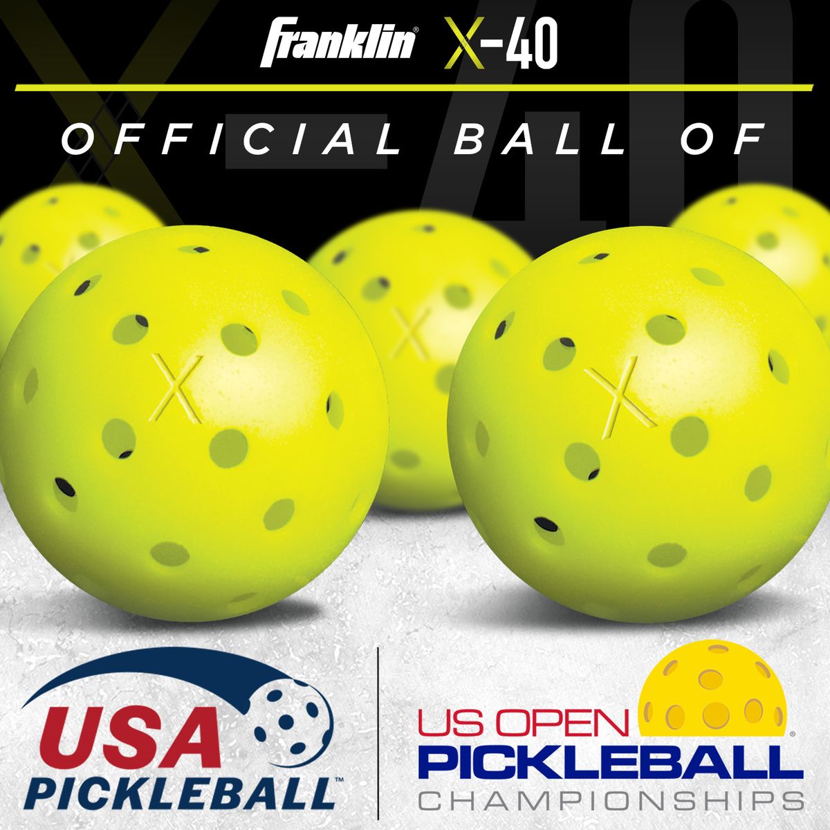 [RDY] [貨物輸送無料] Franklin Sports ハーフコートサイズ・ピクルボールネット、10フートサイバー空間、パドル（4本）、X-40ピクルどんぶり鉢（6個）が含まれます。 [外国で通信販売] | Franklin Sports Half Court S