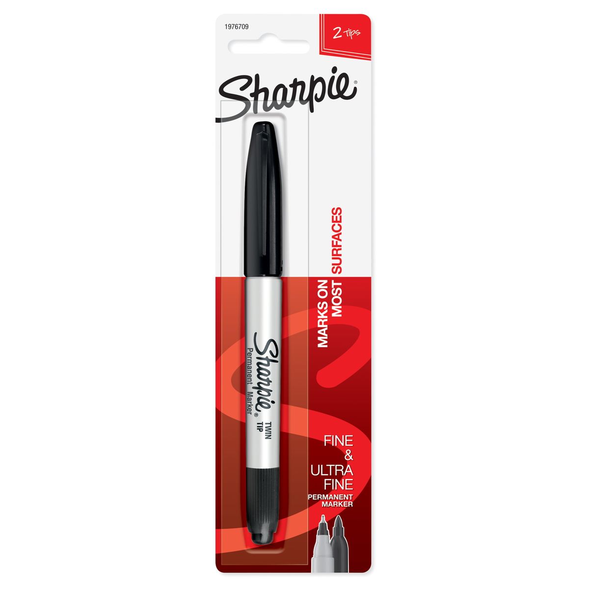 【楽天市場】[送料無料] Sharpie ツインチップ ブラック パーマネントマーカー 細字・極細 各1本 [楽天海外通販