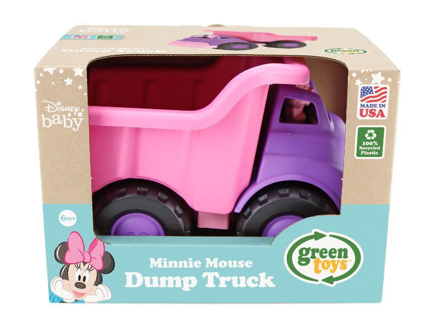 [RDY] [貨物輸送無料] Green Toys Disney Minnie Mouse Dump Truck, Pink - ごっこ命のせんたく、運動すること電気容量、赤ちゃんの手あそびの車。 [外国で通信販売] | Green Toys Disney Minnie Mouse Dump Truck, Pink - pretend play, motor skills, kids toy vehicle.