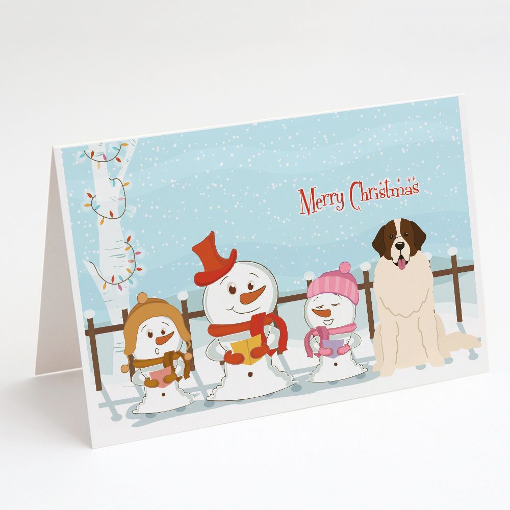 [送料無料] Caroline's Treasures Merry Christmas Carolers Moscow Watchdog Christmas Greeting Cards with Envelopes, 5\