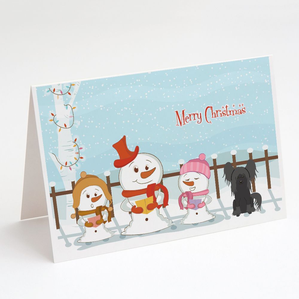 送料無料 Caroline S Treasures Merry Christmas Carolers Chinese Crested Black Greeting Cards With Envelope 5 X 7 8 Count メリークリスマスキャロラーズ チャイニーズクレステッドブラッククリスマスグリーティングカード 海外通販 メール便送料無料対応可