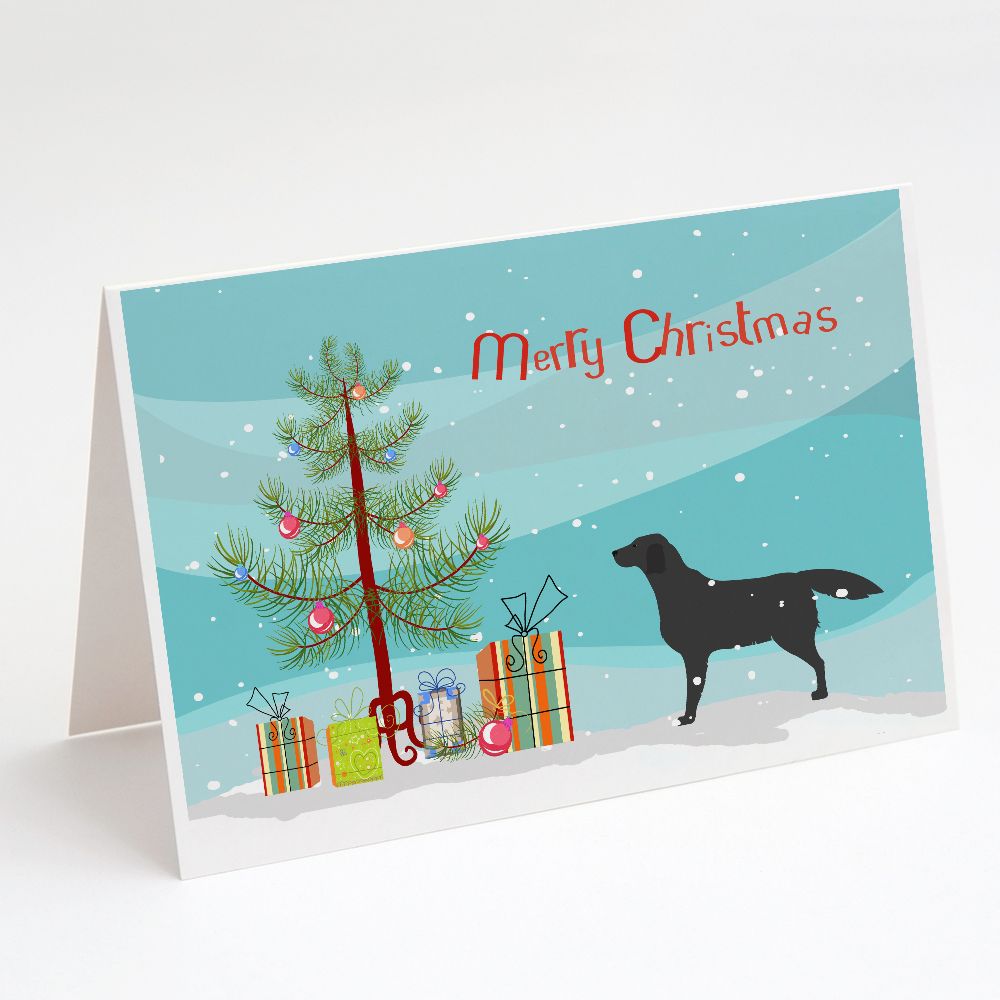 送料無料 Caroline S Treasures ブラック ラブラドール レトリバー クリスマス グリーティングカード 封筒付き 5インチ X 7インチ 8枚組 海外通販 Black Labrador Retriever Christmas Greeting Cards With Envelopes 新着