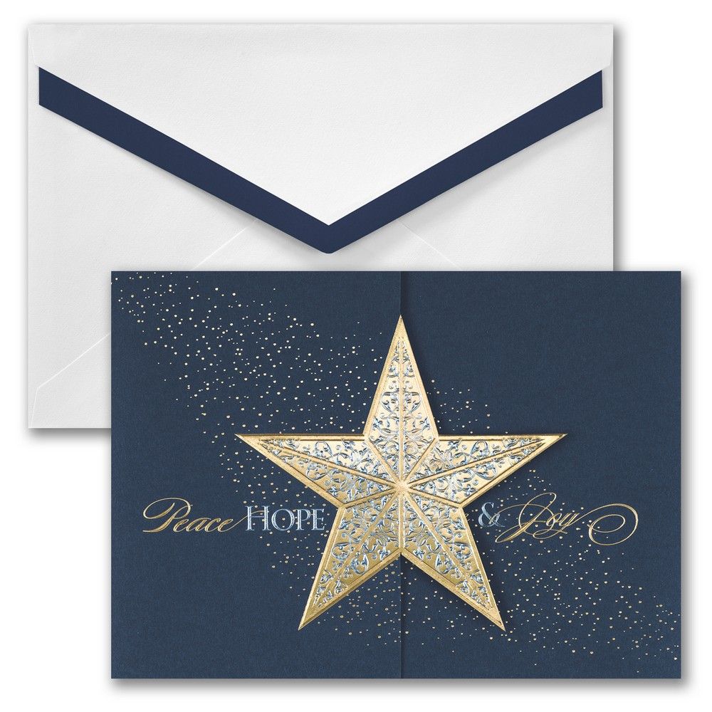 [RDY] [送料無料] JAMペーパー ブランク・クリスマスカード＆封筒セット スターゲイトフォールド 25枚入り [楽天海外通販] | JAM Paper Blank Christmas Cards & Matching Envelopes Set, Star Gatefold, 25/Pack画像