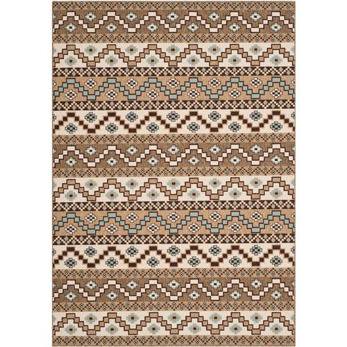 [送料無料] Safavieh アウトドア VER095-0215 Veranda Creme / Brown Rug [海外通販] | SAFAVIEH Outdoor VER095-0215 Veranda Creme / Brown Rug