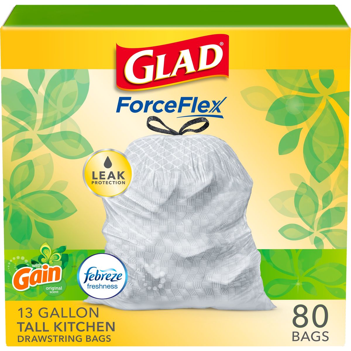 [RDY] [貨物輸送無料] Glad フォースフレックス 13gal トール 勝手もとゴミ袋 ゲインオリジナルの芳ばしさ ファブリーズフレッシュネス 80枚入り口・入口 [外国で通信販売] | Glad ForceFlex 13 Gallon Tall Kitchen Trash Bag