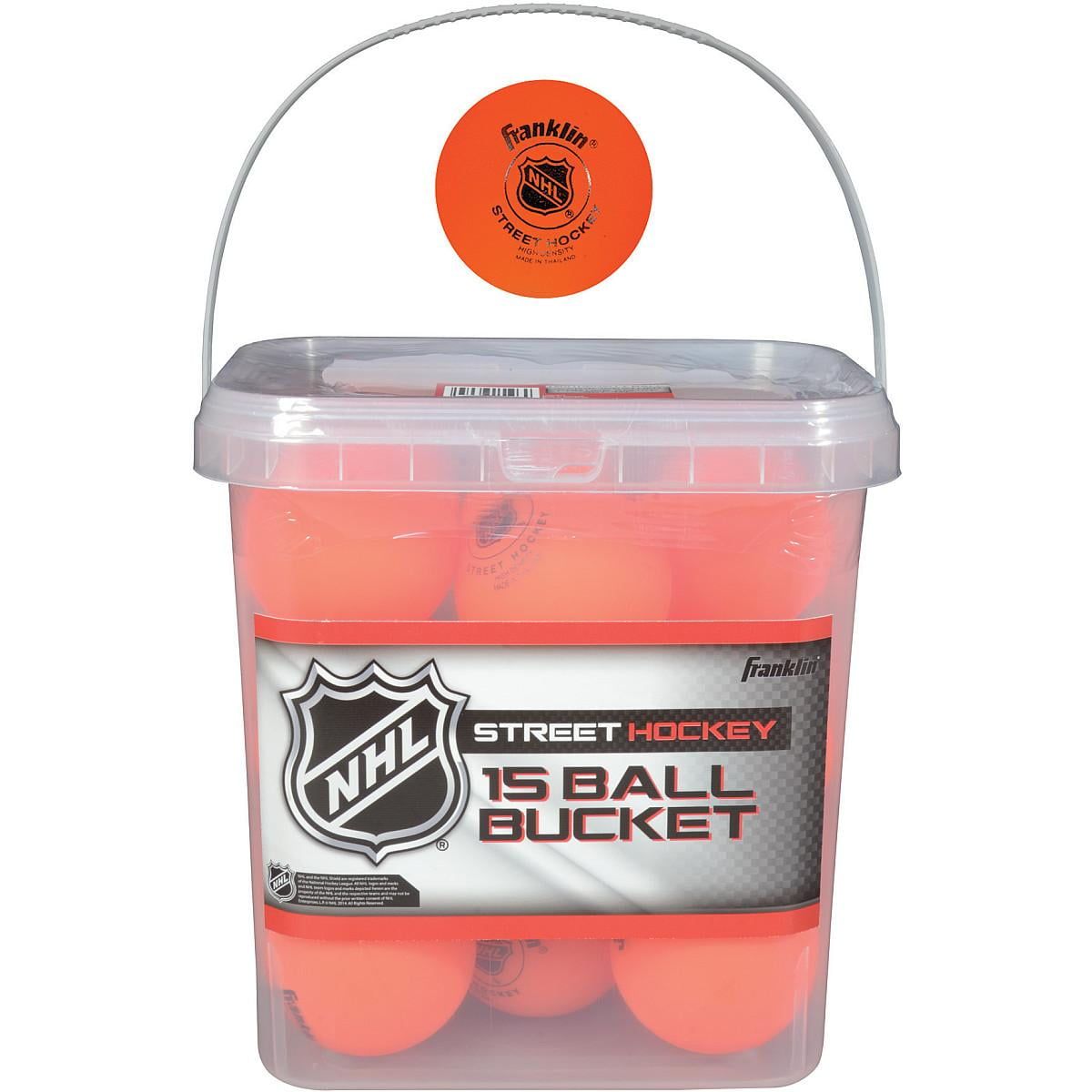[RDY] [送料無料] Franklin Sports NHL高密度ストリート・ホッケー・ボール・バケツ-15個入り [海外通販] | Franklin Sports NHL High-Density Street Hockey Ball Bucket - 15-Pack