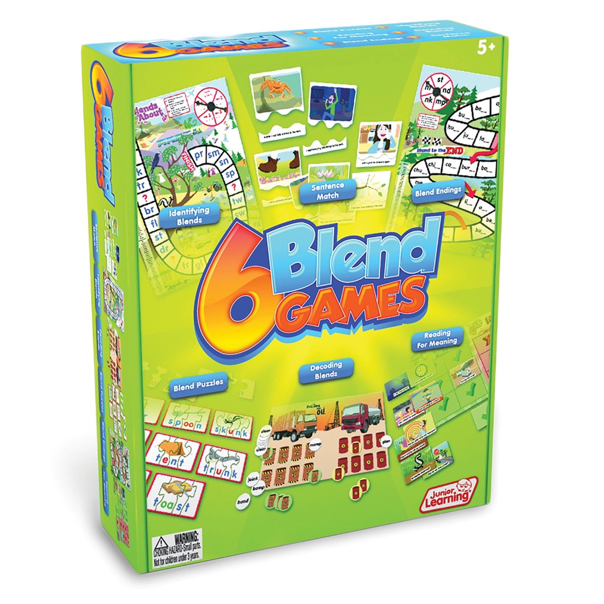 [RDY] [送料無料] 6 Blend Games Junior Learning ボードゲーム 5歳以上 幼稚園 学習 言語学 フォニックスを学ぶ 家庭学習、教材に最適 [海外通販] | 6 Blend Games Junior Learning Board Game for Ages 5+ Kindergarte