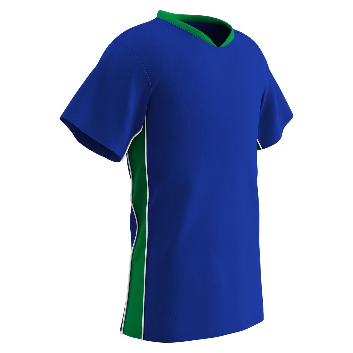[RDY] [貨物輸送無料] CHAMPRO ヘッダーライトウェイトサッカージャージ、若い者L、ロイヤル、ネオン緑であること呼びもの、白いこと刈り込み [外国で通信販売] | CHAMPRO Header Lightweight Soccer Jersey, Youth Large