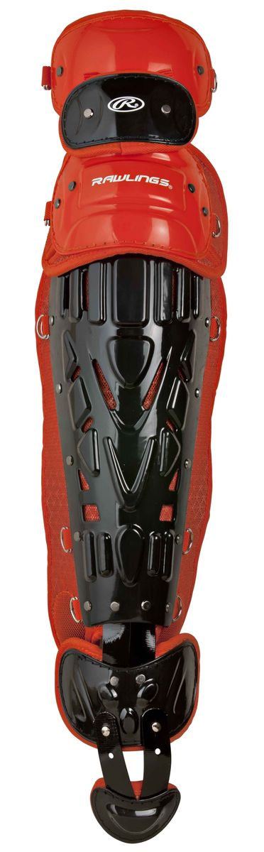[RDY] [貨物輸送無料] Rawlings ベロベースボール｜アダルトレッグガード｜黒いこと/オレンジ色｜成年者用 [外国で通信販売] | Rawlings Velo Baseball Adult Leg Guards | Black/Orange | Adult