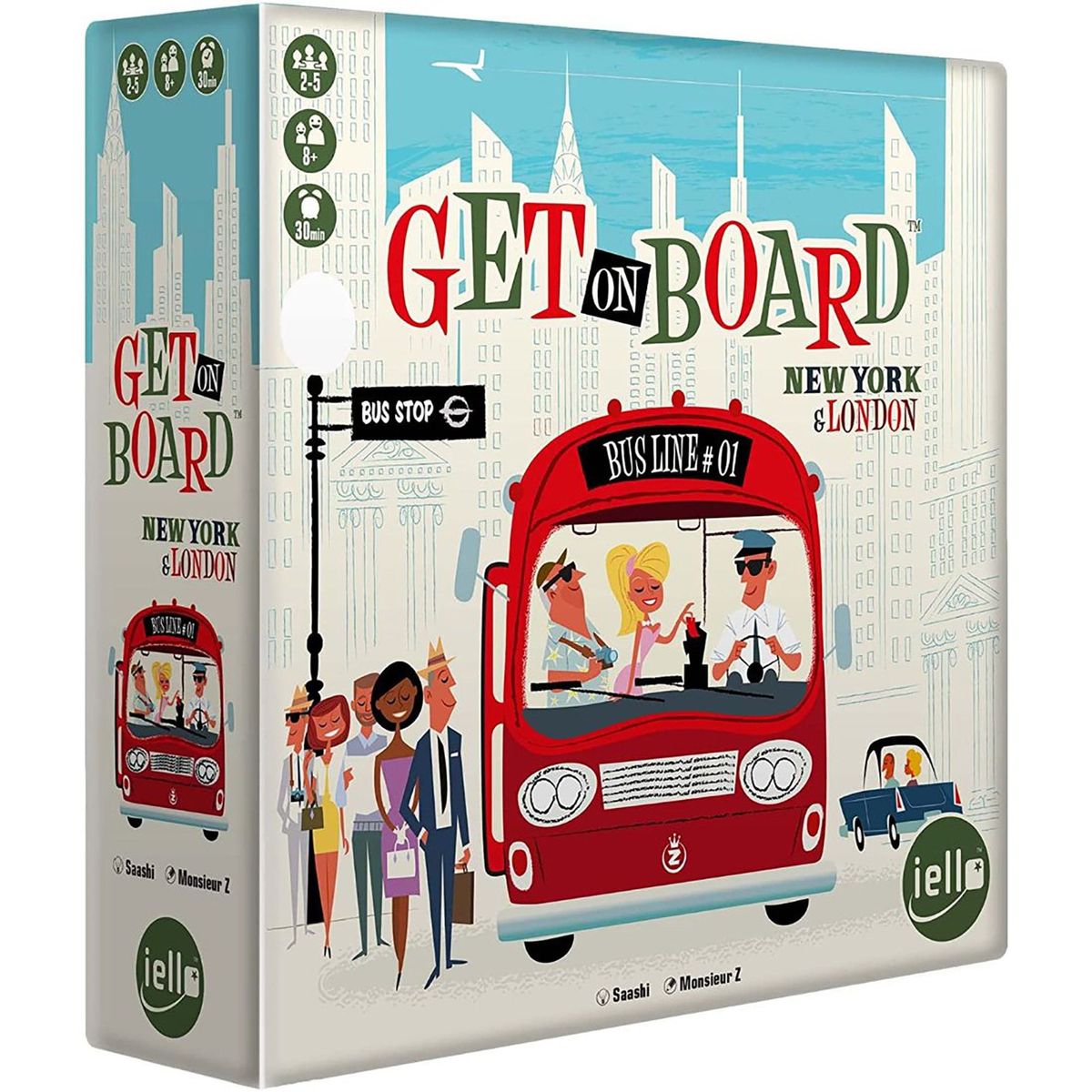 [送料無料] ゲット・オンボードニューヨーク＆ロンドン - IELLO City Bus Line Strategy Board Game, 対象年齢8歳以上, 2-5人, 30分 [楽天海外通販] | Get On Board: New York & London - IELLO City Bus Line Strategy Board画像