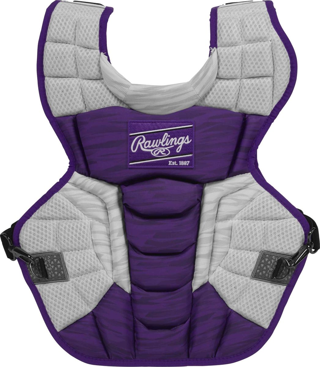 [貨物輸送無料] Rawlings ベロベースボール｜チェストプロテクター｜パープル／白いこと｜成年者用 [外国で通信販売] | Rawlings Velo Baseball Adult Chest Protector | Purple/White | Adult