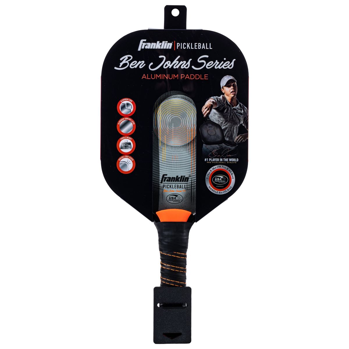 【楽天市場】[RDY] [送料無料] Franklin Sports ピックルボール用パドルベン・ジョンズシリーズ・アルミパドルUSAP承認ブラック/オレンジ [楽天海外通販