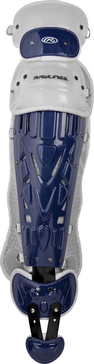[RDY] [貨物輸送無料] Rawlings ヴェロ 野球｜米国海軍／白いこと｜成年者用レッグガード [外国で通信販売] | Rawlings Velo Baseball Adult Leg Guards | Navy/White | Adult