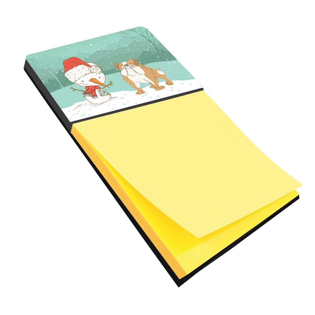[送料無料] イングリッシュ・ブルドッグ スノーマン クリスマス付箋ホルダー [海外通販] | English Bulldog Snowman Christmas Sticky Note Holder