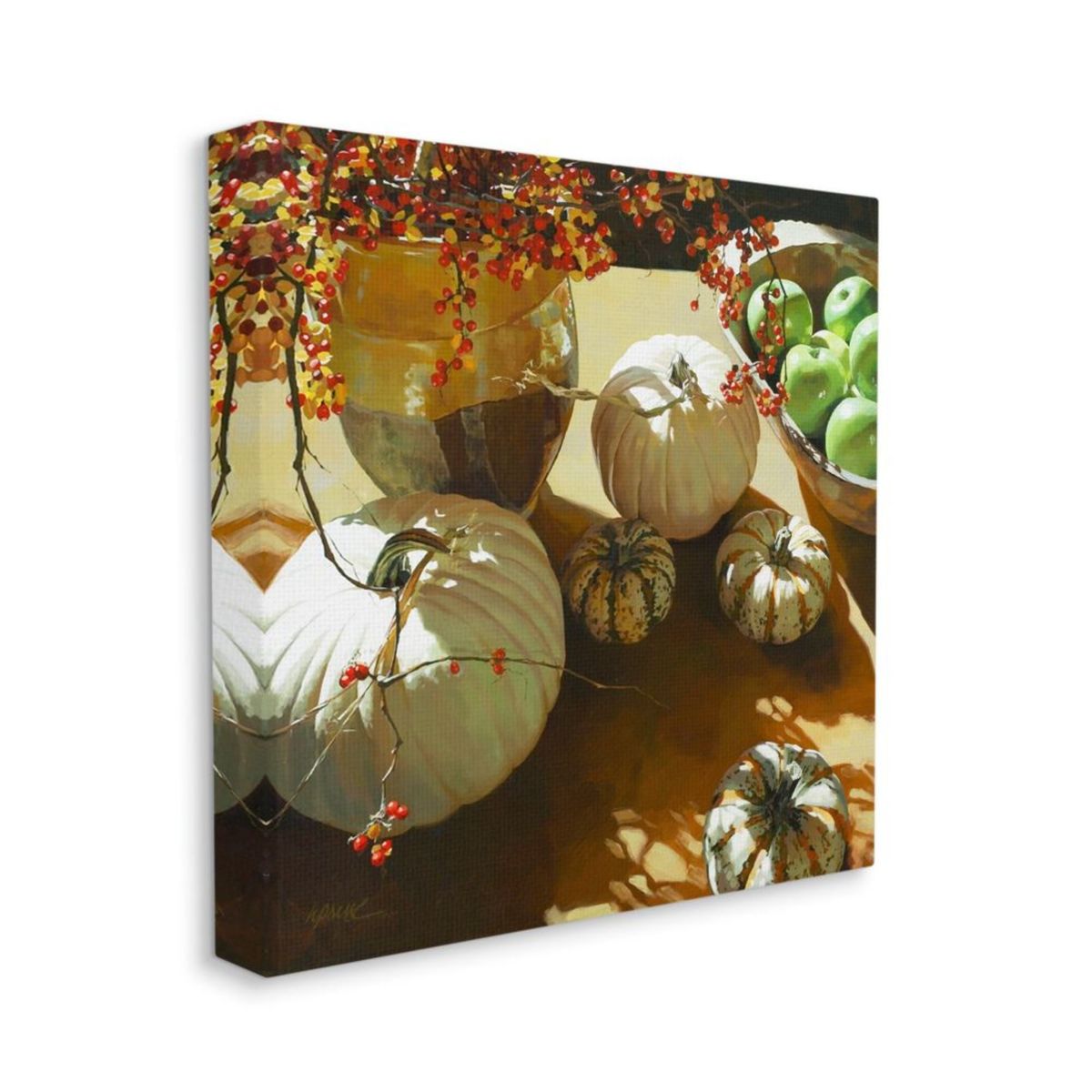 [送料無料] ハイデ・プレスによるStupell Industries Autumn Pumpkin Harvest Table静物デザイン、30インチ x 30インチ [海外通販] | Stupell Industries Autumn Pumpkin Harvest Table Still-Life Design by Heide Presse, 30\