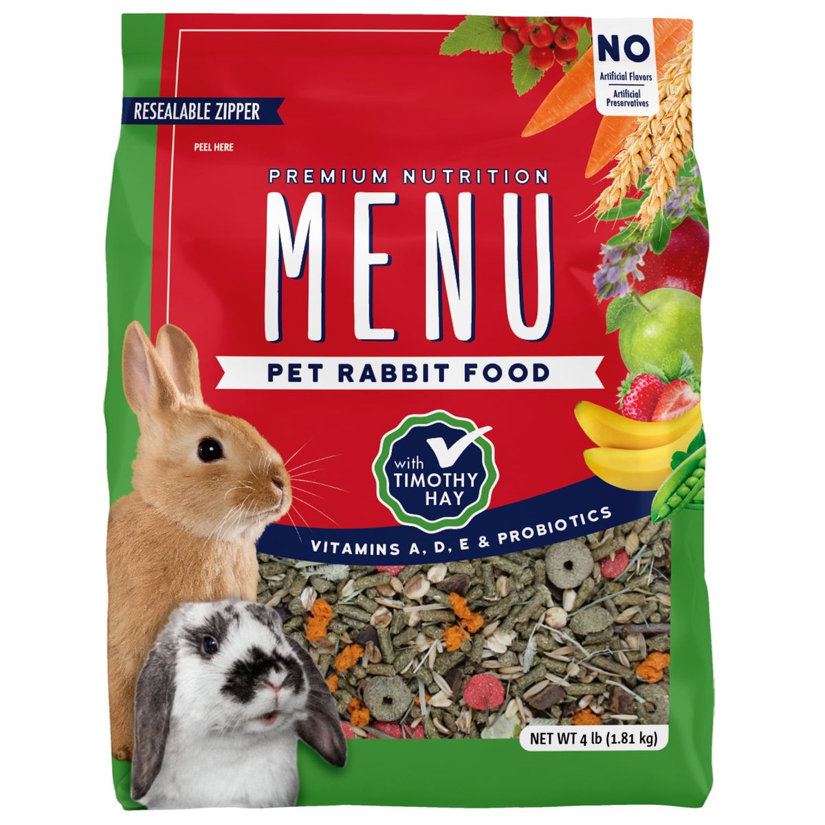 [RDY] [送料無料] Vitakraft プレミアム ラビットフード 4ポンド袋 [海外通販] | Vitakraft MENU Premium Rabbit Food 4 lb Bag