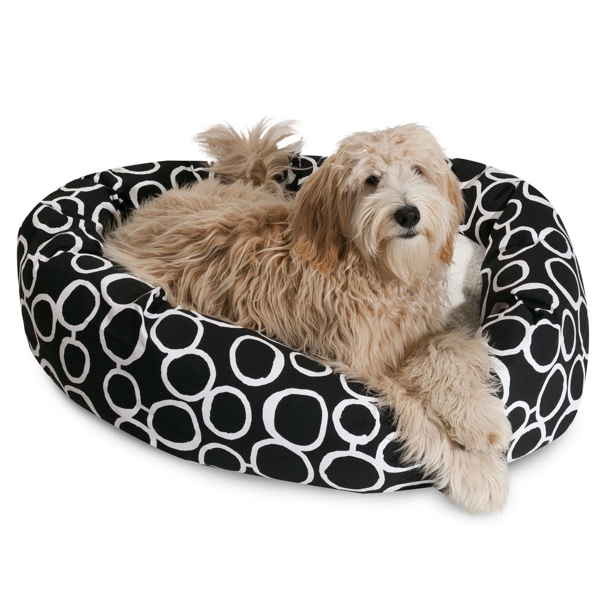[RDY] [貨物輸送無料] Majestic Pet シャーパ・核融合反応 ベーグル 愛玩動物寝台（犬用）、伸び伸びする成り行きのある洗える愛玩動物寝台、S大きさ、黒いこと [外国で通信販売] | Majestic Pet Sherpa Fusion Bage