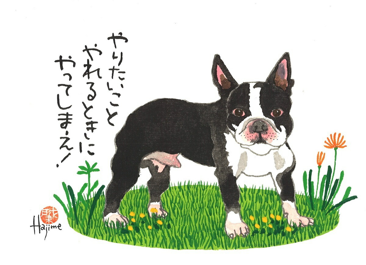 ボストン テリア Dog 太子額付 送料無料 動物 岡本 肇 手描き作品 プレゼント 絵画 水墨画 水墨画 作家オフィス 和味文化研究所 直営店 アート インテリア 壁掛け 壁飾り 装飾 額縁 犬 ペット ネコ ねこ 猫 動物 プレゼント ギフト 絵画 水墨画 和味文化研究所