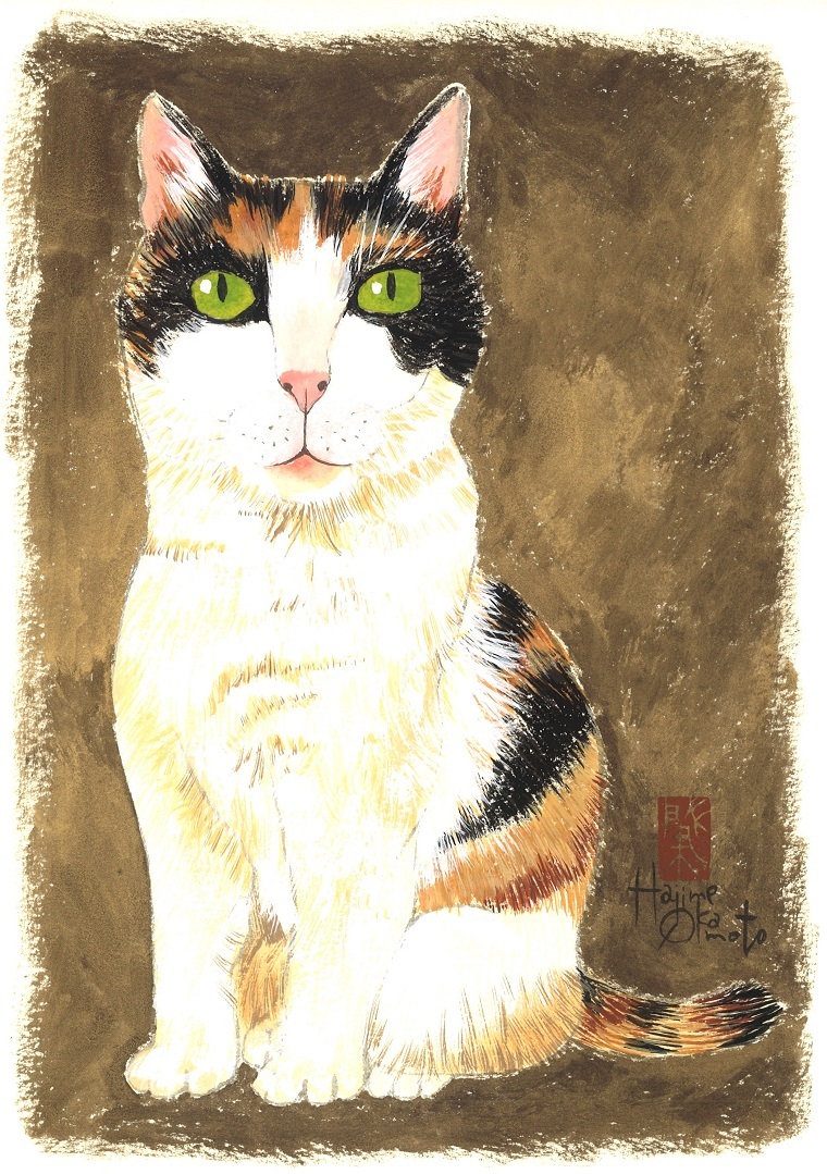 激安セール 猫の肖像 太子額付 10 送料無料 岡本 肇 手描き作品 絵画 水墨画 作家オフィス 和味文化研究所 直営店 アート インテリア 壁掛け 壁飾り 装飾 額縁 ネコ ねこ 猫 動物 プレゼント ギフト 絵画 Indonesiadevelopmentforum Com