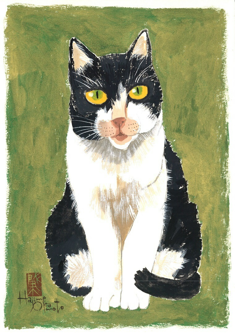 猫の肖像 太子額付 送料無料 岡本 肇 手描き作品 絵画 水墨画 作家オフィス 和味文化研究所 直営店 アート インテリア 壁掛け 壁飾り 装飾 額縁 ネコ ねこ 猫 動物 プレゼント ギフト Kanal9tv Com