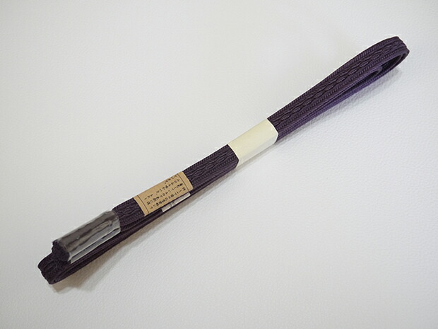 儀典体面 日本製 作 京都市内 正絹 高品位帯締め 帯〆 暗紫 Z 004 11 国産 お方つかい道 レディース 着物 和装 Arsn Sn