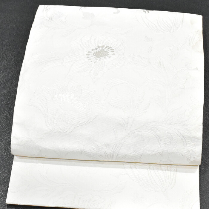 楽天市場】白い博多帯 本場筑前 博多織 西村織物謹製 全通 八寸名古屋