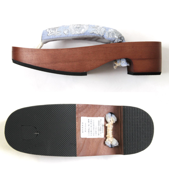 楽天市場 下駄 女性用 浴衣 痛くない 桐 刺繍鼻緒 桐下駄 レディース 23 23 5 24 24 5cm 緑 淡ピンク ブルーグレー ベージュ 送料無料 M 和物屋