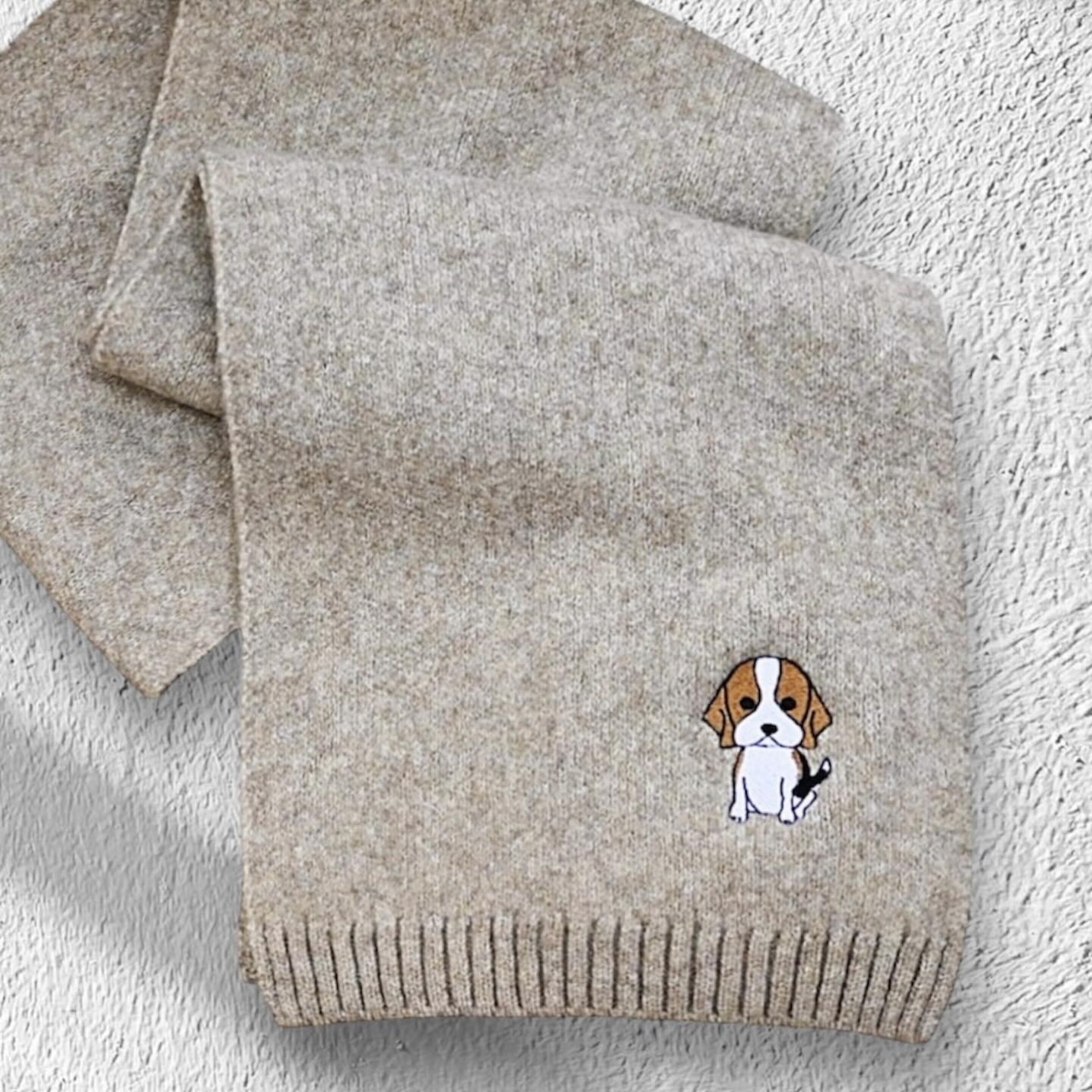 楽天市場】刺繍マフラー お名前刺繍 名入れ わんこ刺繍 ドッグウェア