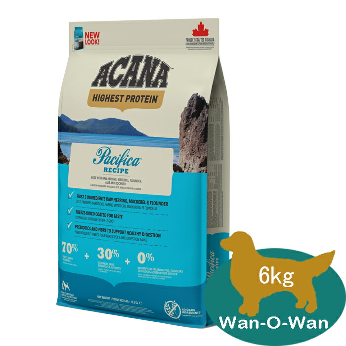 ACANA Pacifica Recipe ドッグフード 6kg 楽天市場】アカナパシフィカドッグレシピ 6kg全犬種、成犬用【ACANA