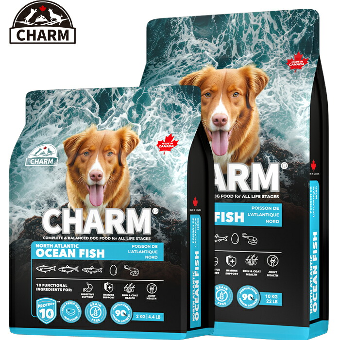 惹き付ける CHARM ノース・アトランティック・オーシャン・フィッシュ ドッグフード【置き目品】グレインフリー 禾穀類不当て嵌める 低含水炭素 ドッグフード・サプリメント-ペット・ペットグッズ
