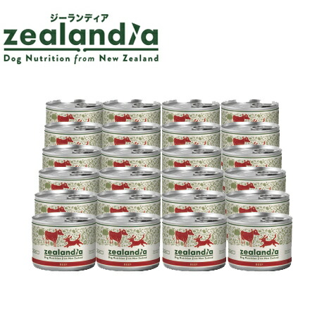 (5%OFFクーポン券有)ジーランディア 飼い犬(牛肉)缶 170g×24個 【置き目品】