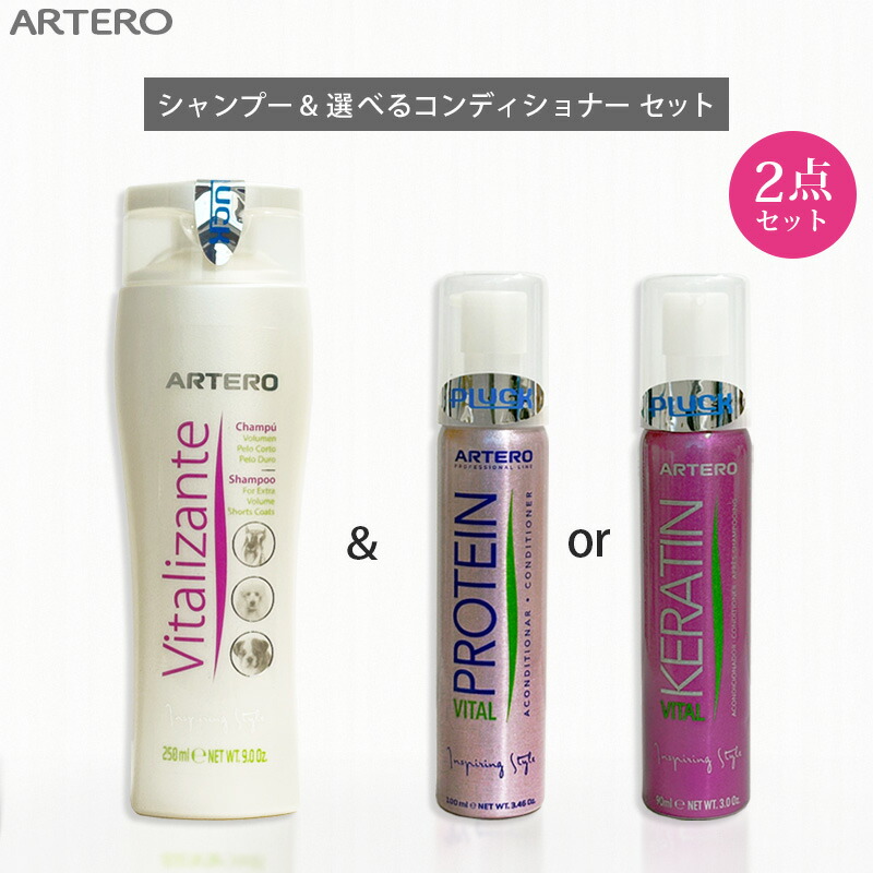 ARTERO バイタリザンテシャンプー 250ml & 選べるコンディショナー セット【追跡可能メール便】【全国一律送料無料】