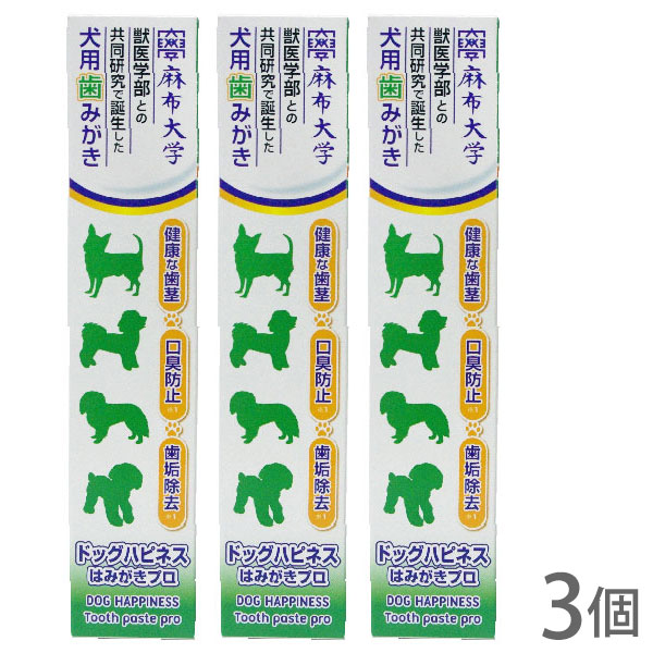 ドッグハピネスはみがきプロ 45g 3個セット 全国一律送料無料 追跡可能メール便 犬 歯磨き粉 歯磨き 歯みがき 歯磨きジェル デンタルケア ペット用品 マスティック ソーシン まとめ買い Clickcease Com