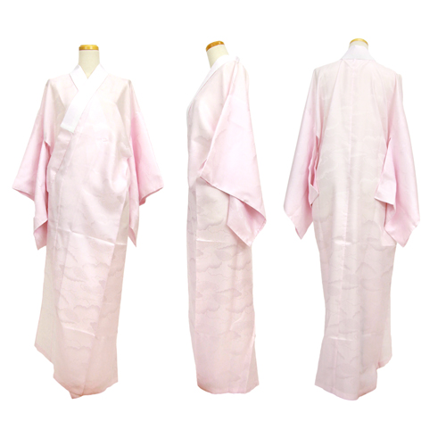 【楽天市場】日本製 洗えるお仕立て上がり 半衿付き長襦袢 ピンク綸子訪問着 小紋 フォーマル 礼装 無双袖 襦袢：和 なでしこ