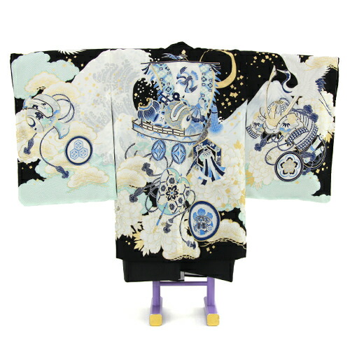 七五三 5歳男の子羽織袴フルセット【肩上げ済、すぐ着用可能」 京都瑠璃雛菊 七五三 男の子 着物 5歳 鷹 羽織袴セット はかま