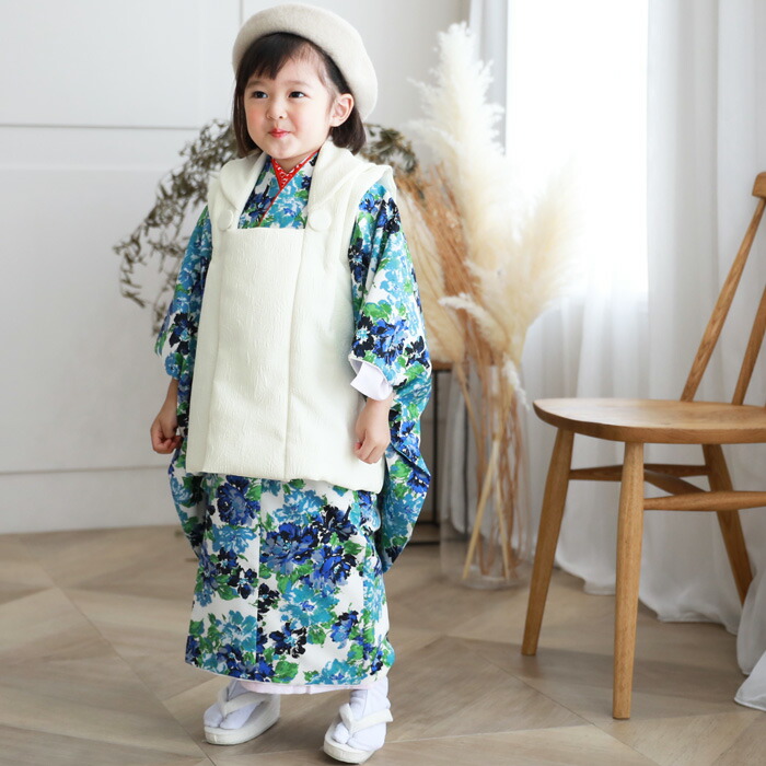 期間限定クーポン 当店オリジナル 七五三 着物 3歳 女の子 販売 セット 白地に青 水色の花柄 被布白 日本製生地 着物被布10点フルセット 購入 正月 ひな祭り 衣装 モダン おしゃれ かわいい Smartnewsline Com