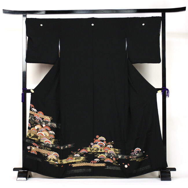 【7/19 20:00～7/26 1:59まで最大2,000円OFFクーポン】【レンタル】 留袖 レンタル 着物 黒留 金彩友禅 黒留袖 19点フルコーディネートセット 結婚式｜和　なでしこ