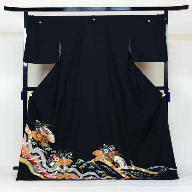 【賃借】 留袖 賃借  黒留ゆとり大きさ 3L～4LL相応う 馬鹿でかい大きさ黒留袖 19点フルコーディネートセット 華燭の典 15号～17号相応う
