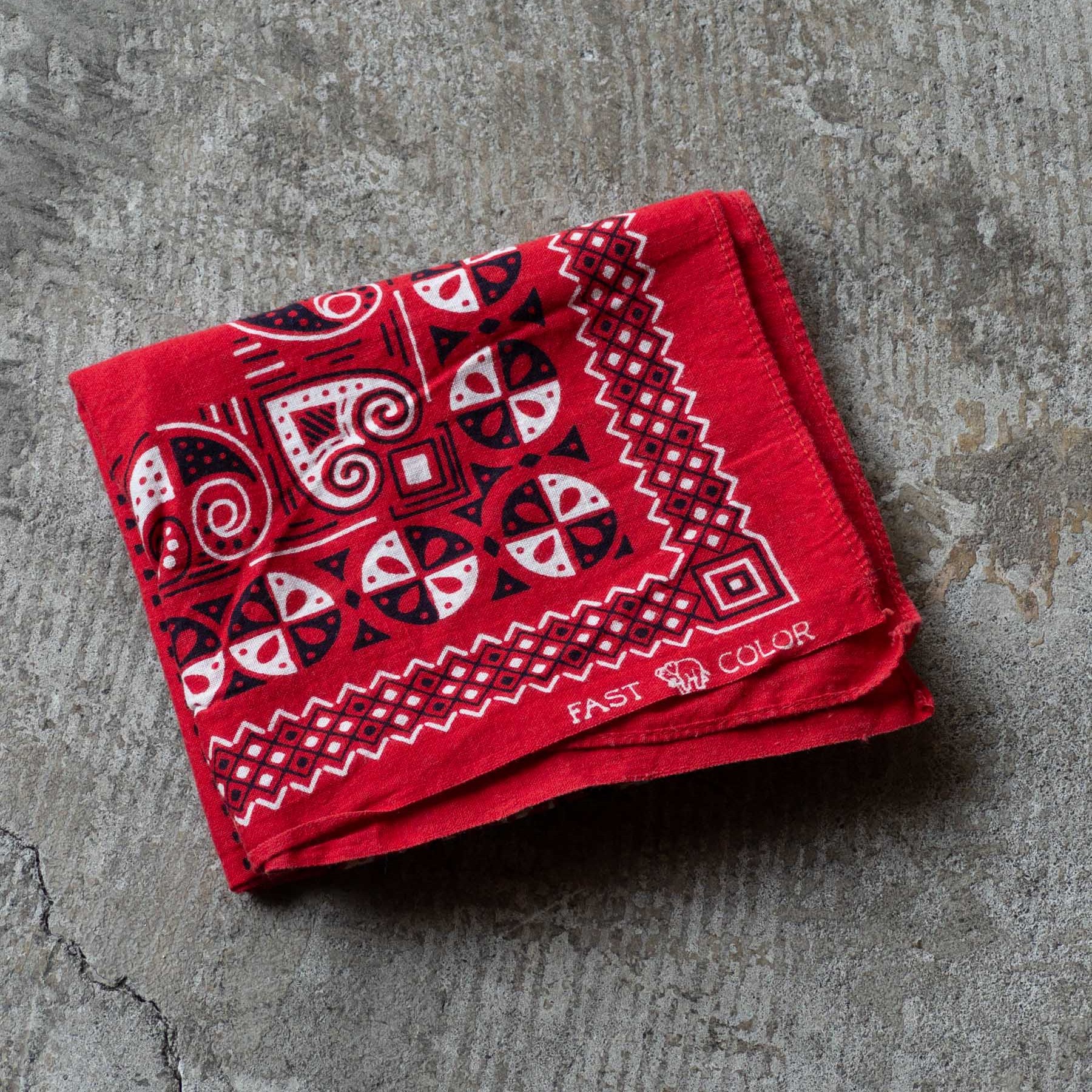 楽天市場】60s 新品 USA製 RN15234 ビンテージ バンダナ 2枚セット 赤