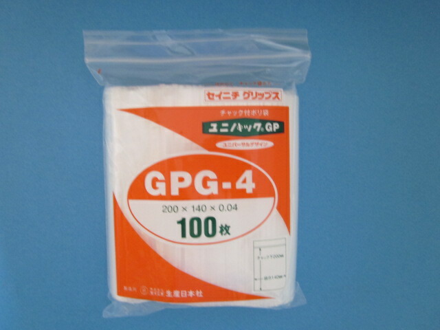 楽天市場】チャック付ポリ袋 ユニパック G-4 1ケース4,000枚（100枚×40