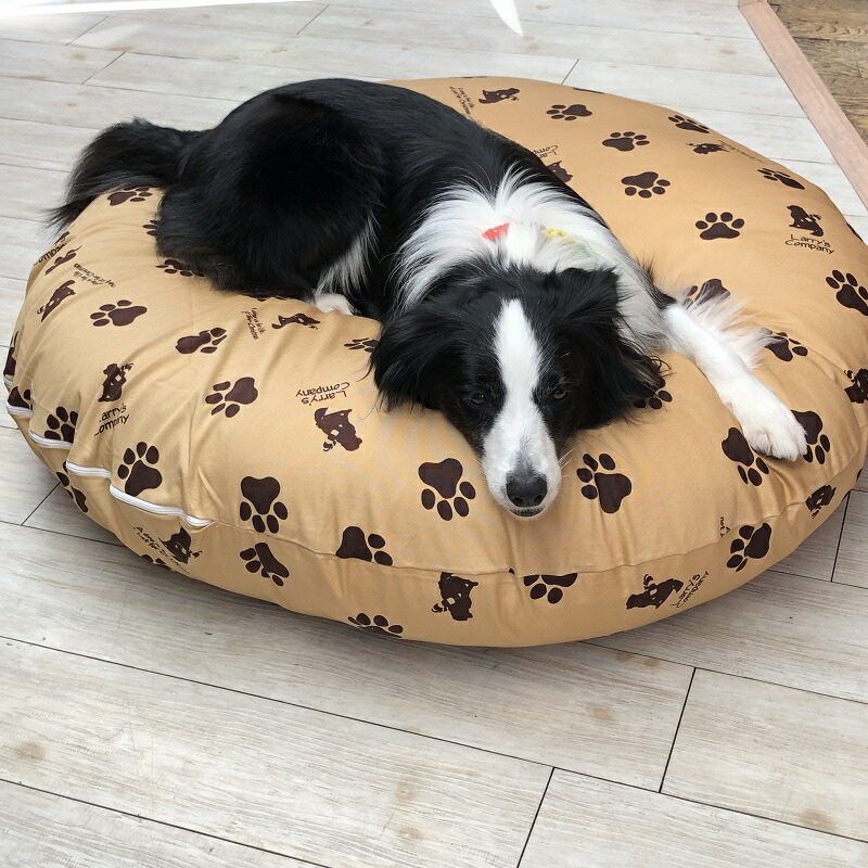 クラシック 犬 ベッド ふわふわ ラウンドベッド 厚手キルティング 中身とカバーのセット Lサイズ 直径110cm ラリカンオリジナル 中 大型犬 日本製 Fucoa Cl
