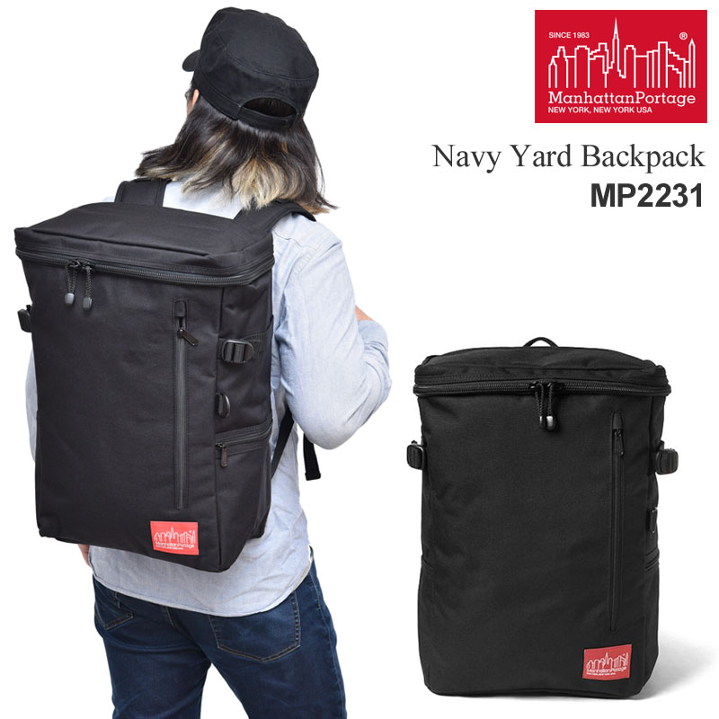 マンハッタンポーテージ Manhattan Portage リュック メンズ レディース ネイビーヤードバックパック ブラック Navy Yard Backpack MP2231 bpk【鞄】2006wann