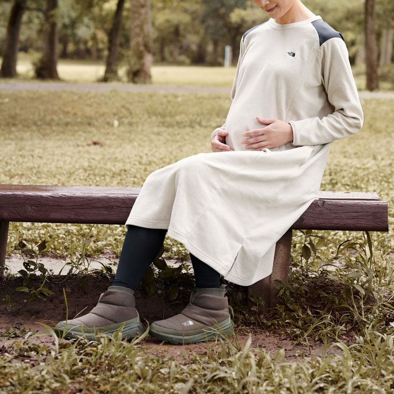 正規取扱店 ノースフェイス The North Face マタニティ 長袖ワンピース レディース マイクロフリースワンピース Maternity Micro Fleece One Piece Nlm 21aw 服 2110wannado Liceochiloe Cl