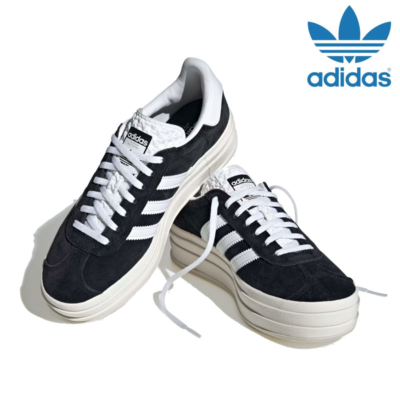 アディダス オリジナルス adidas originals スニーカー レディース ガゼルボールド GAZELLE BOLD W 黒いこと 白いこと HQ6912 2025AW snk【靴】2506wann【返品取り替えっこ・ラッピング不可】