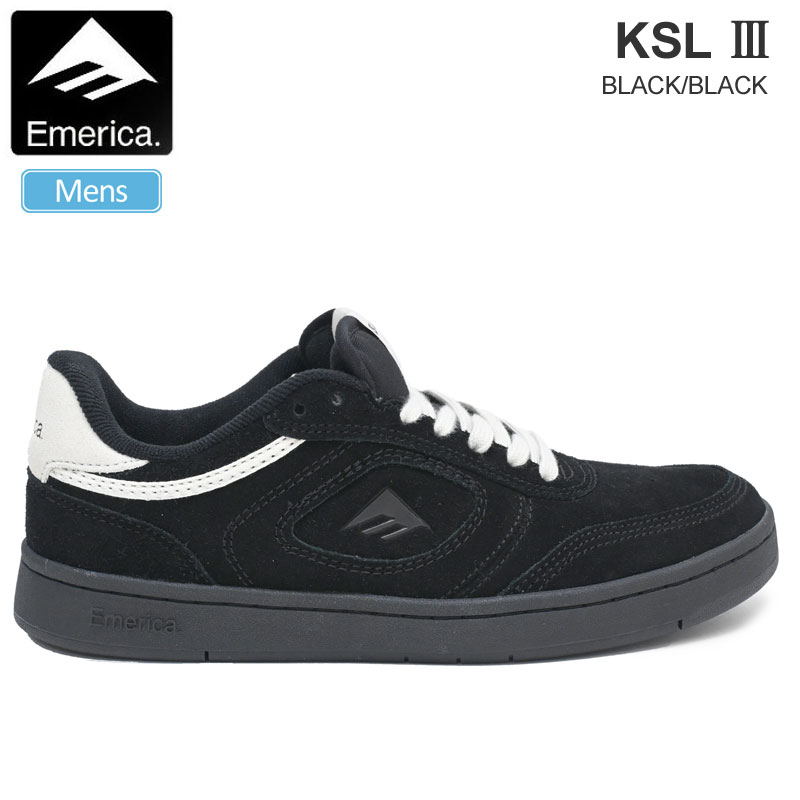 エメリカ EMERICA スニーカー スケートシューズ メンズ KSL III ブラック ブラック 6102000144 2025FALL HOLIDAY snk【靴】2507wann｜wanna do