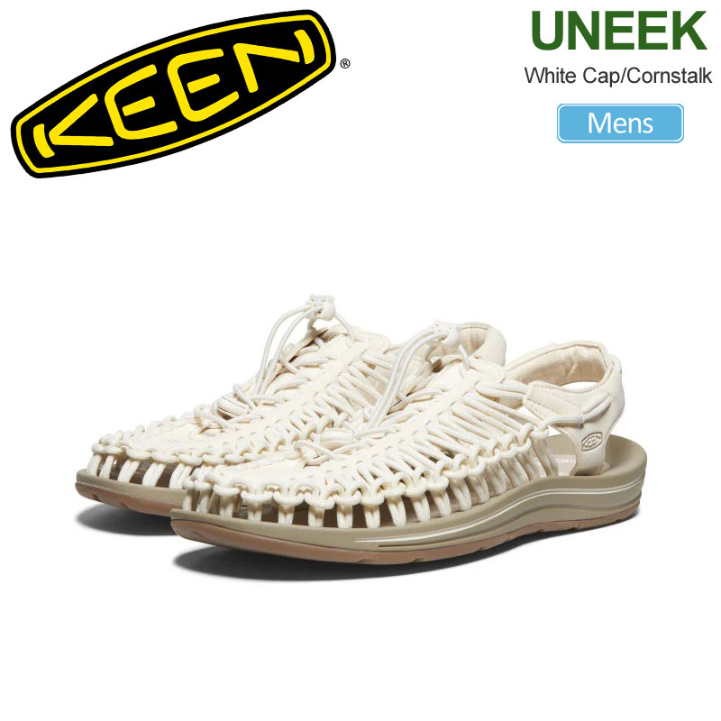 キーン KEEN スニーカー サンダル メンズ ユニーク UNEEK White Cap/Cornstalk 1028173 2026SS sdl【靴】2603wann｜wanna do