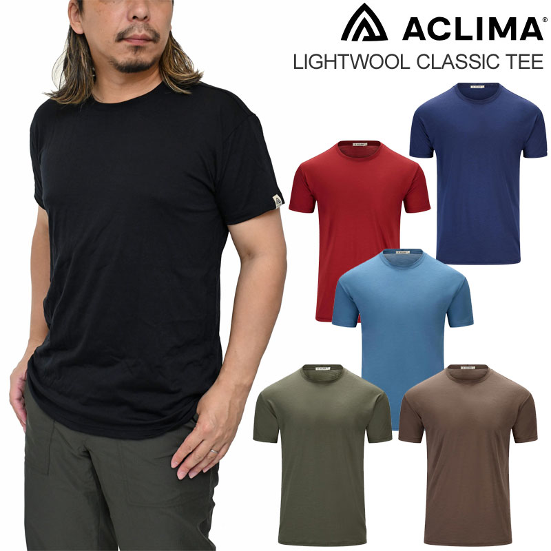アクリマ ACLIMA Tシャツ 半袖 メンズ ライトウールクラシックTシャツ LIGHTWOOL CLASSIC TEE 1068170 2026SS sst【服】2604wann[M便 1/1]｜wanna do