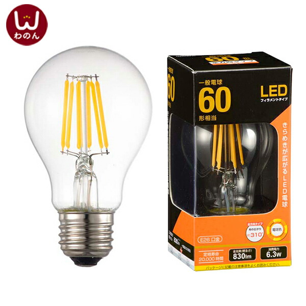 東芝　LED電球　電球色 東芝 LED電球 電球色 60W形相当 広配光調光180度 LDA7L-G