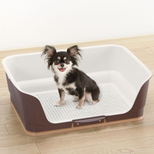 【クーポン有】リッチェルお掃除簡単ステップ壁付トイレレギュラーライトピンク(LP)ペット用小型犬用お試しA120-12