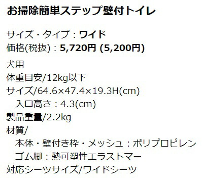 【クーポン有】リッチェルお掃除簡単ステップ壁付トイレレギュラーライトピンク(LP)ペット用小型犬用お試しA120-12